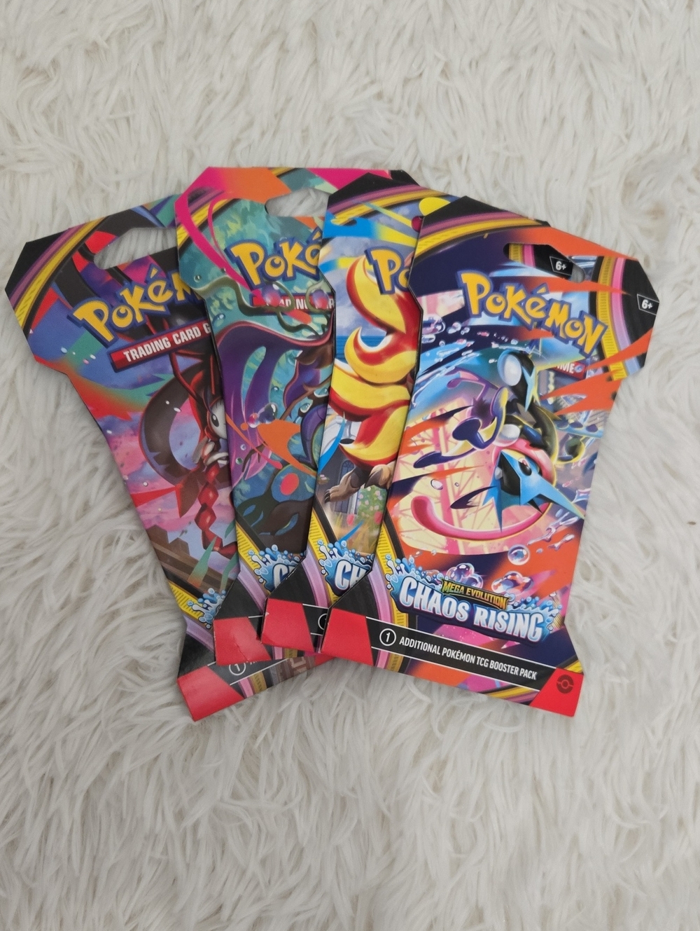 Pokémon 4 Chaos Rising Booster Packs - Sealed